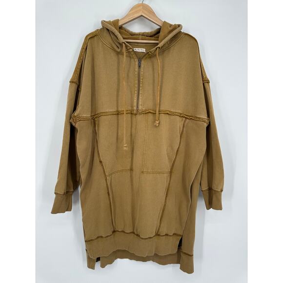 Free People We The Free Sunny Side Pullover Hoodie Long Sweatshirt Oversized - Picture 3 of 12